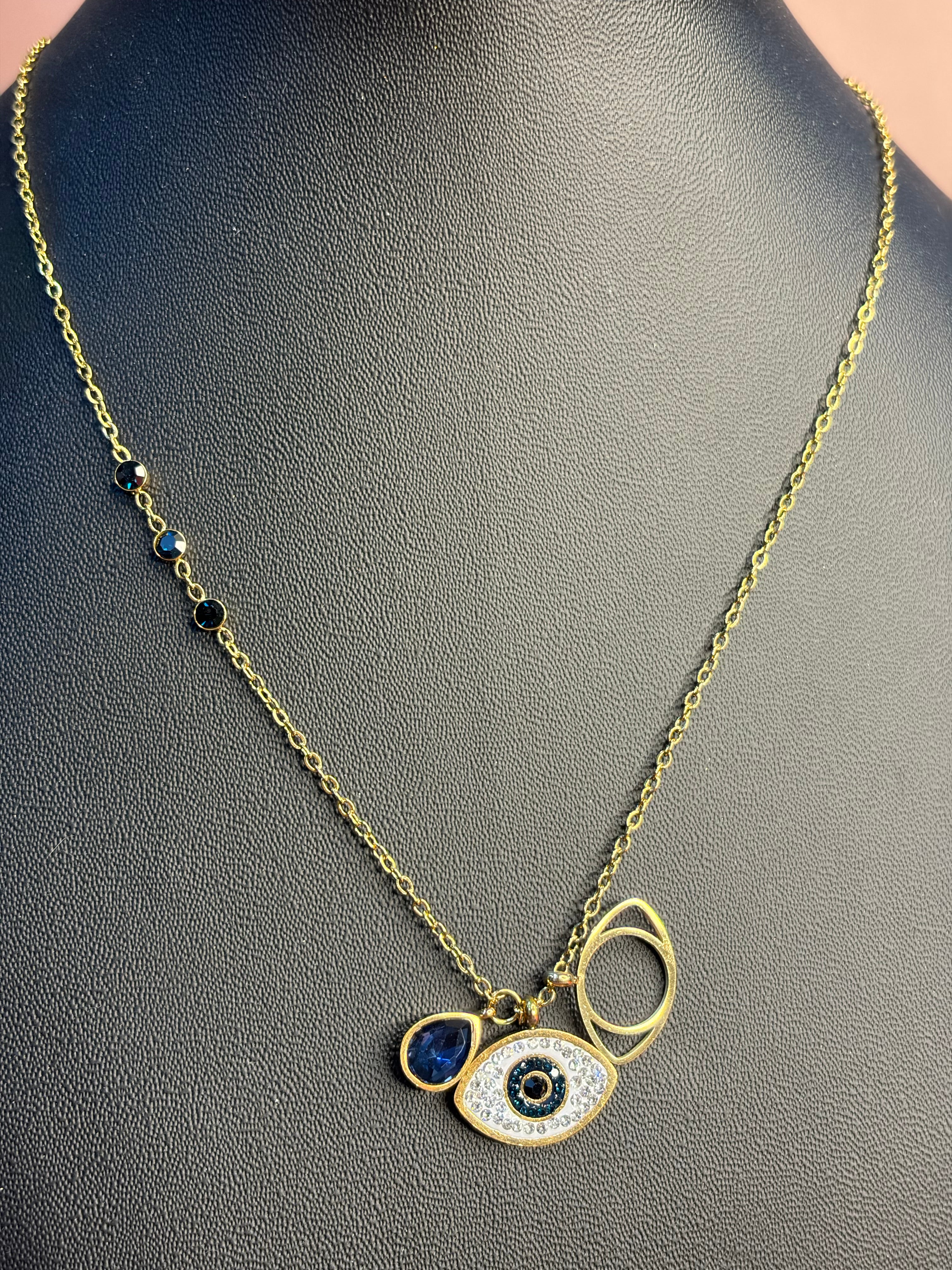Anti Tarnish Evil Eye Chain