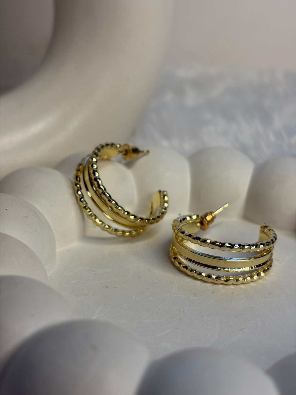 Anti Tarnish Half Ring Earrings