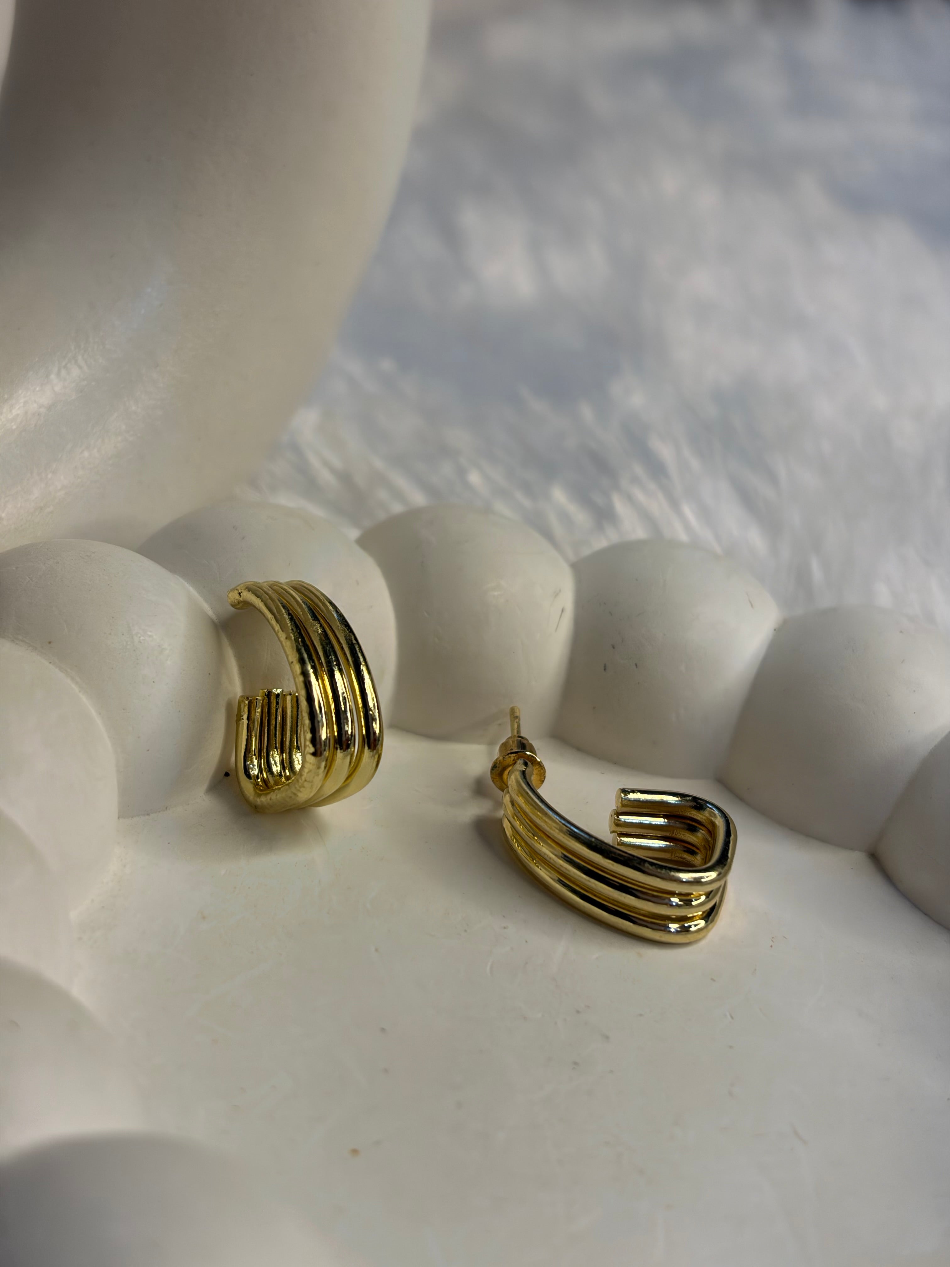 Anti Tarnish Half Ring Earrings