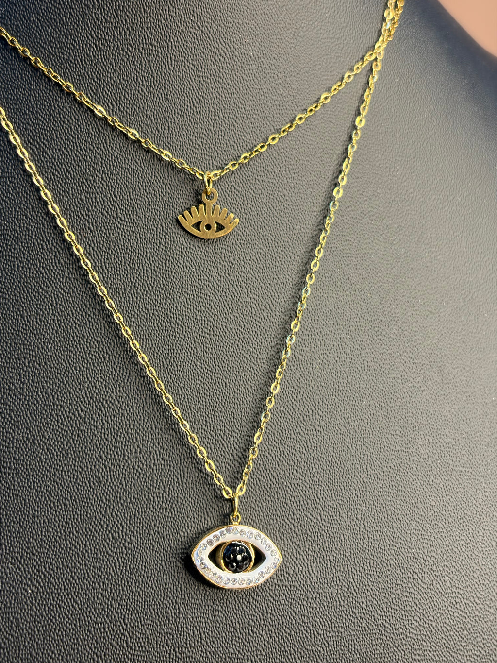 Double Layered Evil Eye Chain