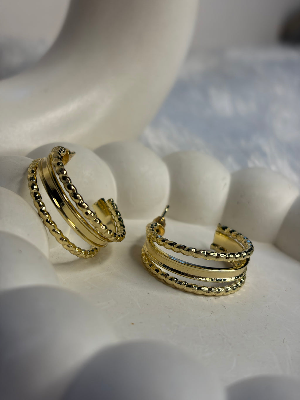 Anti Tarnish Half Ring Earrings