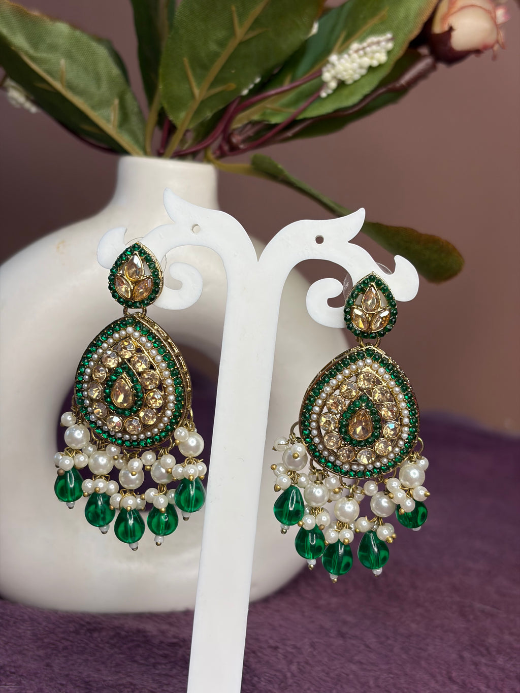 Green Earrings