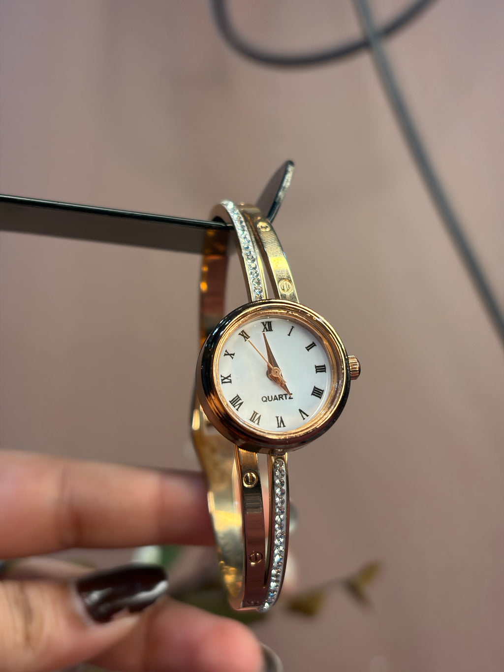 Rose gold Kada Watch