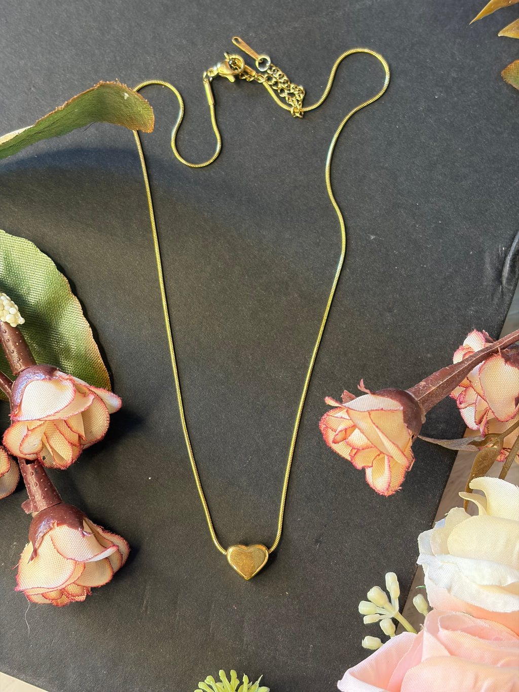 Anti Tarnish Heart Pendant Chain