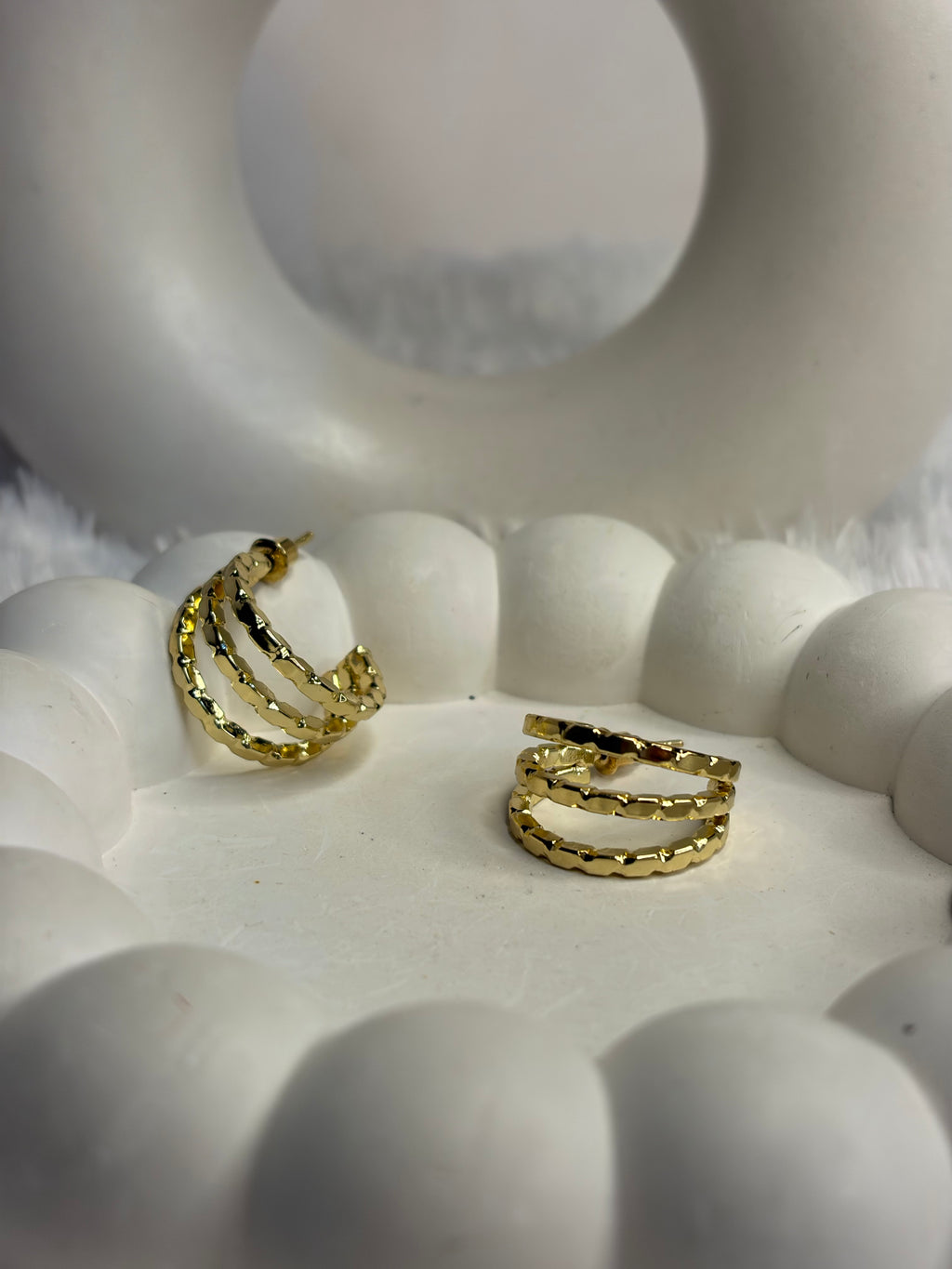 ANti Tarnish Half Ring Earrings