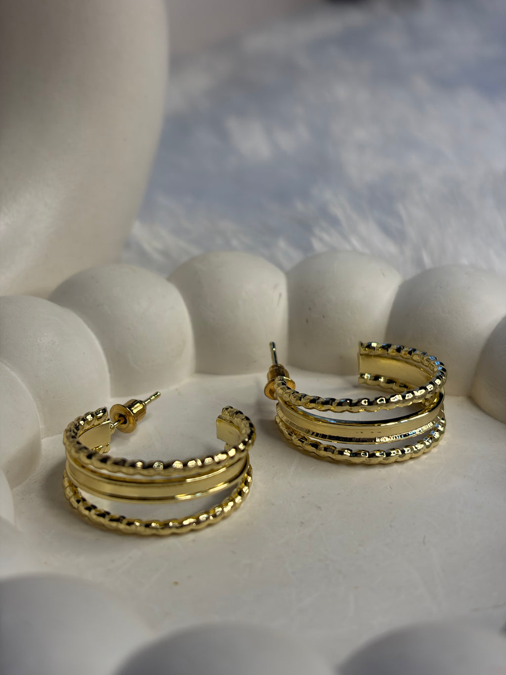 Anti Tarnish Half Ring Earrings