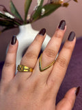 Anti Tarnish V vanki Ring