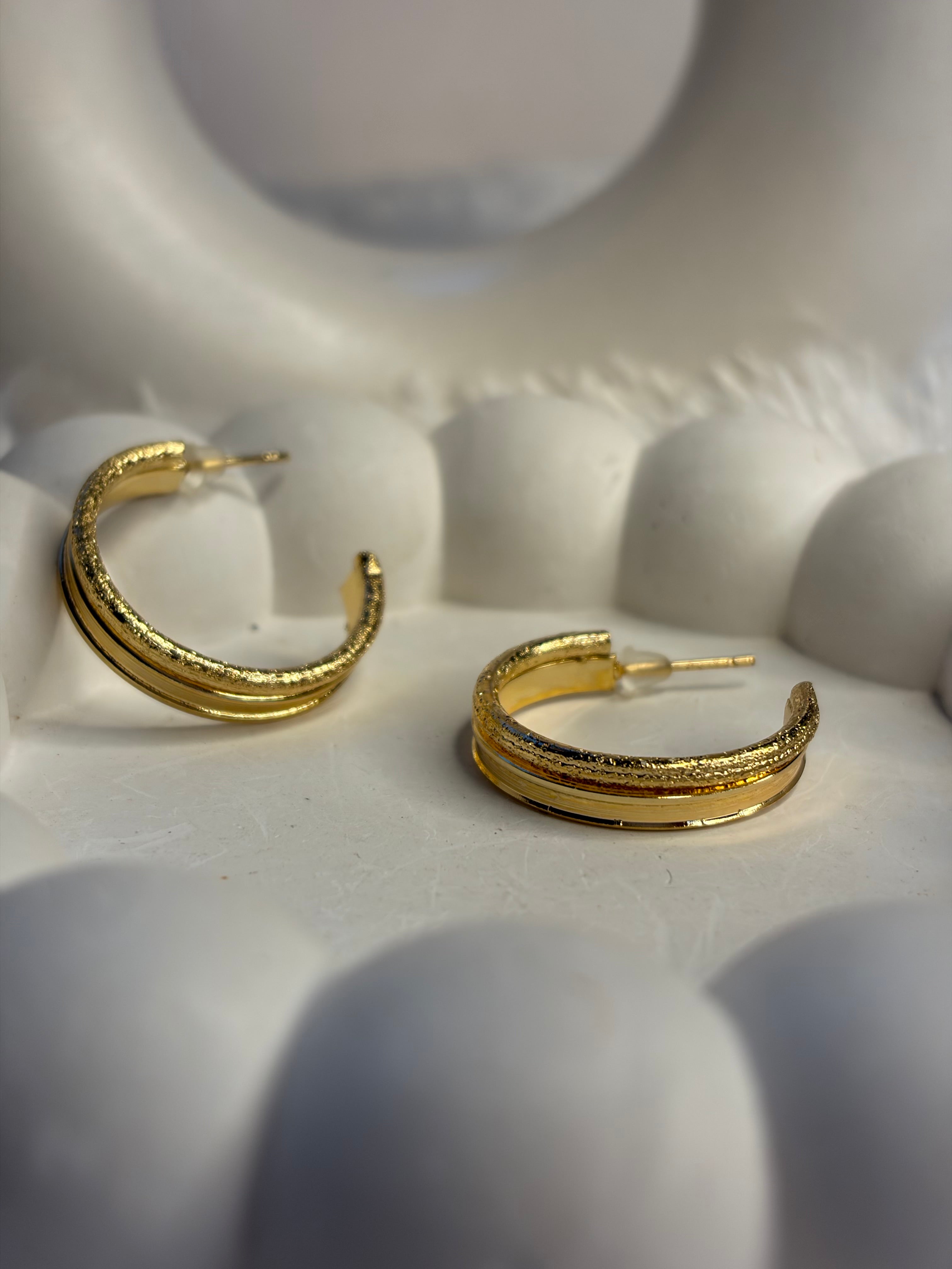 Anti Tarnish Half Ring Earrings