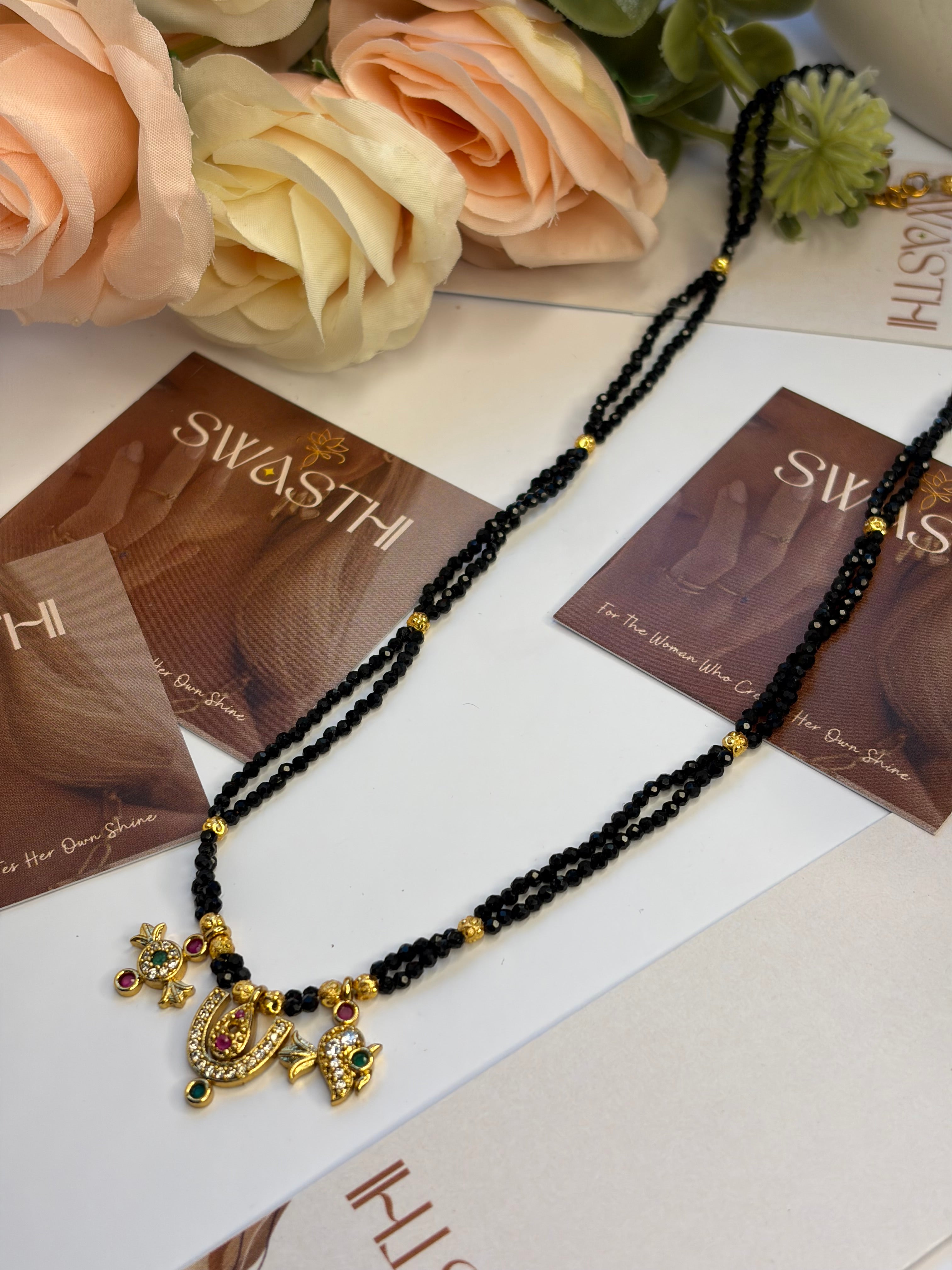 Shanku Chakra Namalu Black Beads
