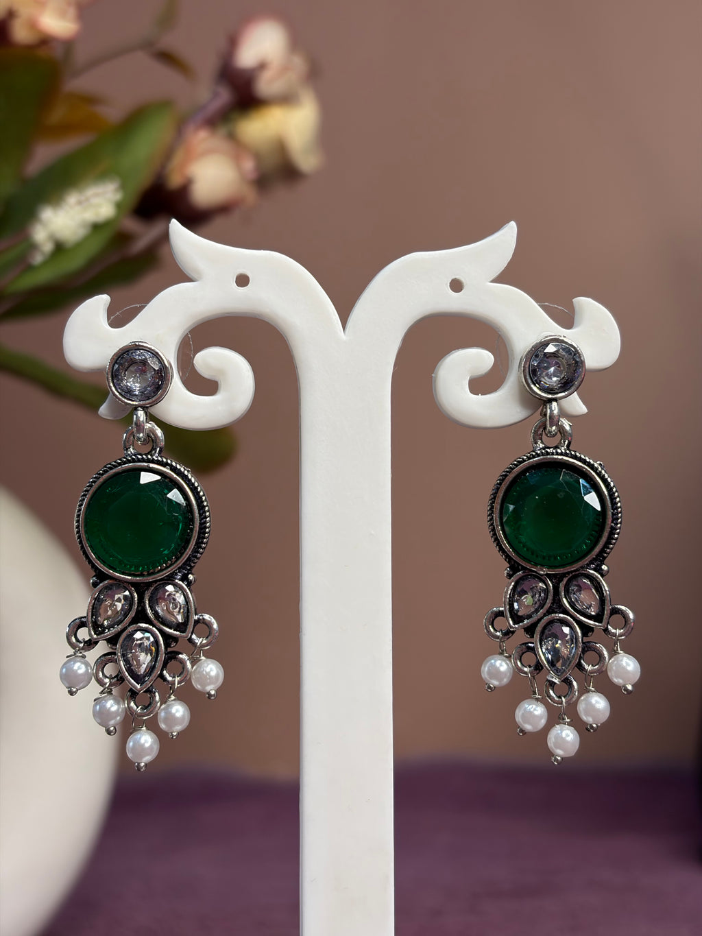 Green Stone Earrings