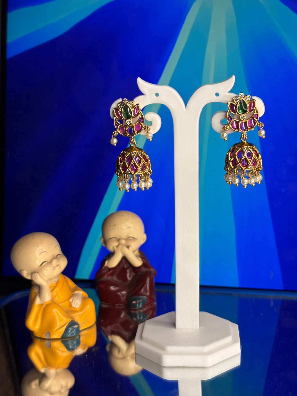 Traditional Pink Jadau Stone Buttalu