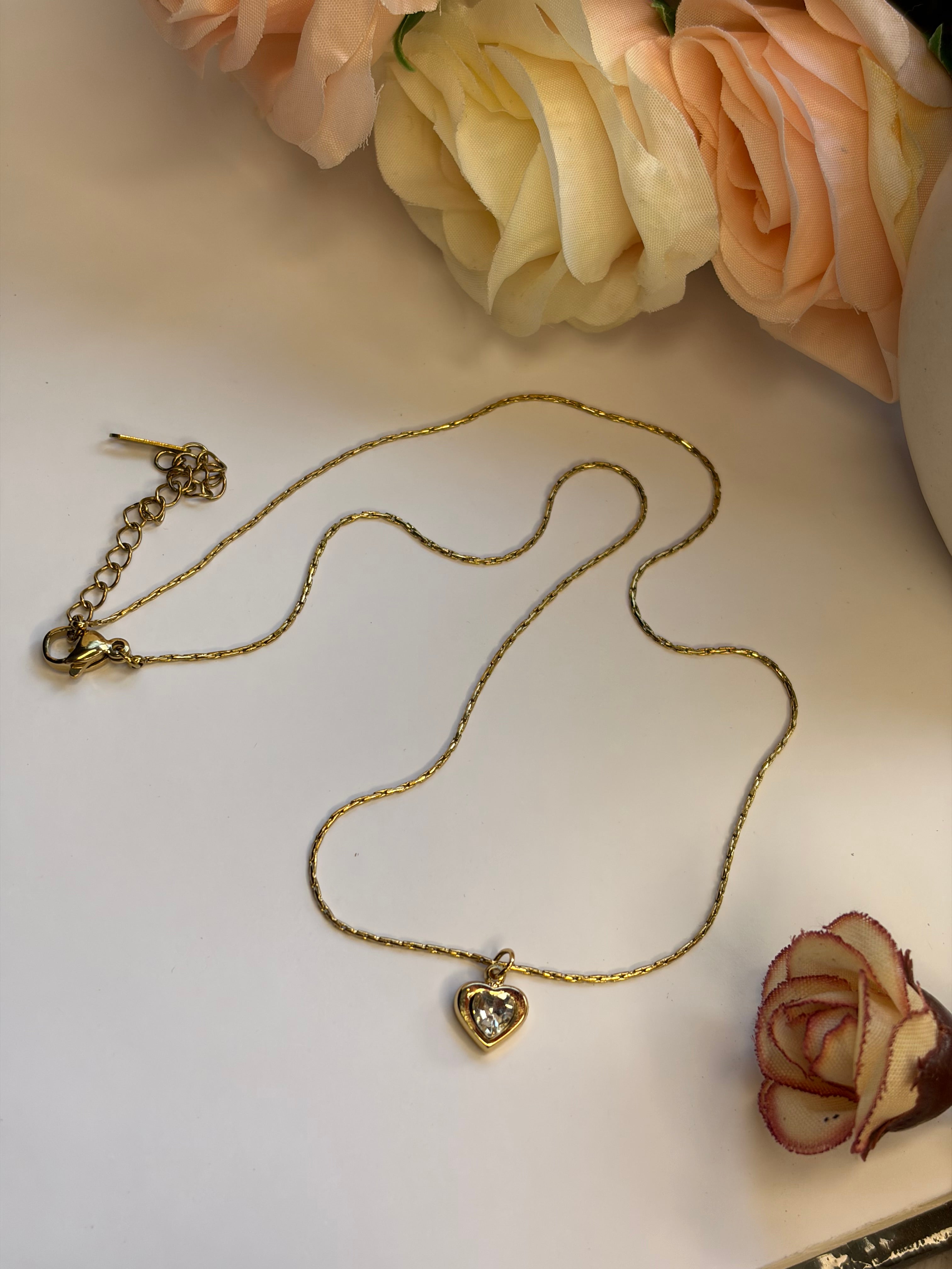 Anti Tarnish Heart Locket Chain