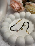 Black Beads Chain Braclet