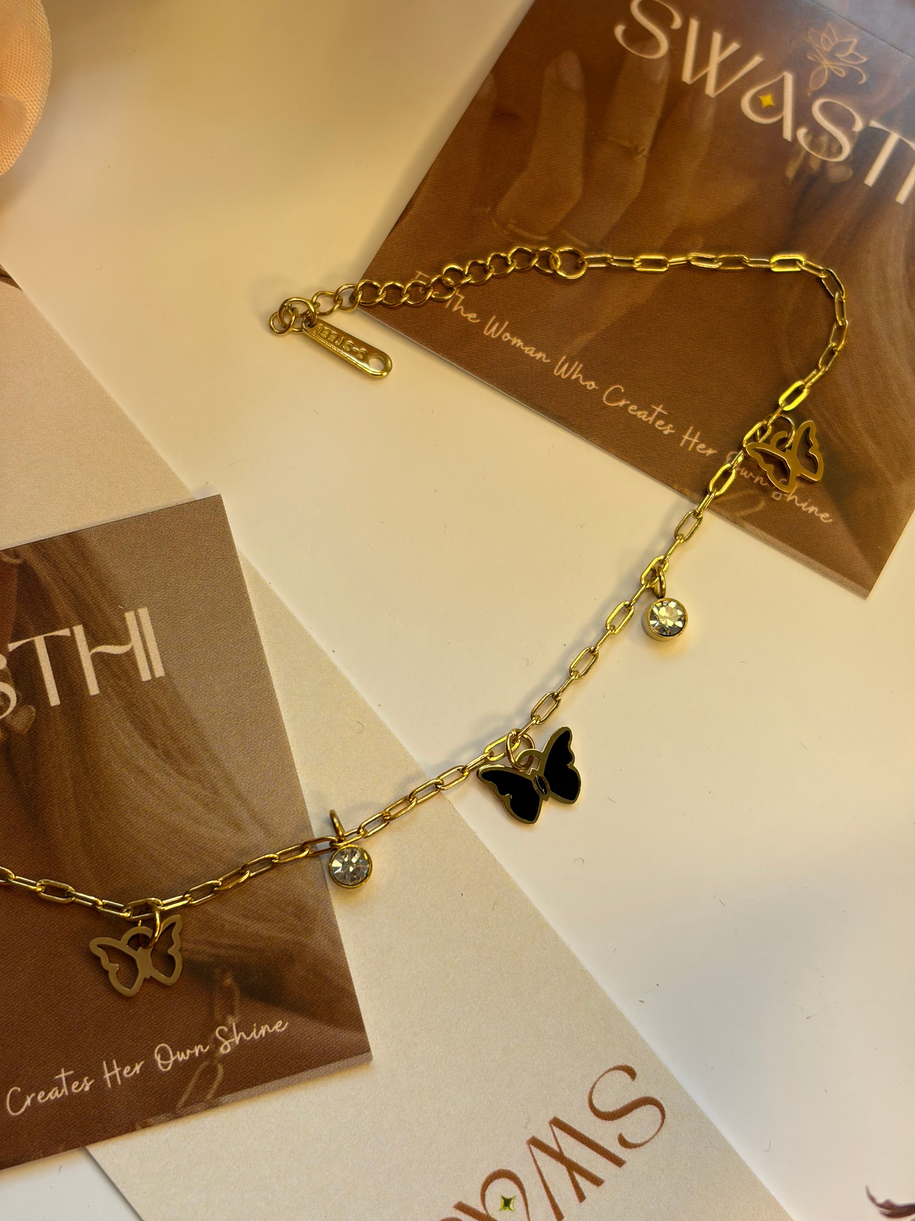Anti Tarnish Butterfly Chain Braclet