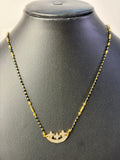 Three Star Short Black Beads