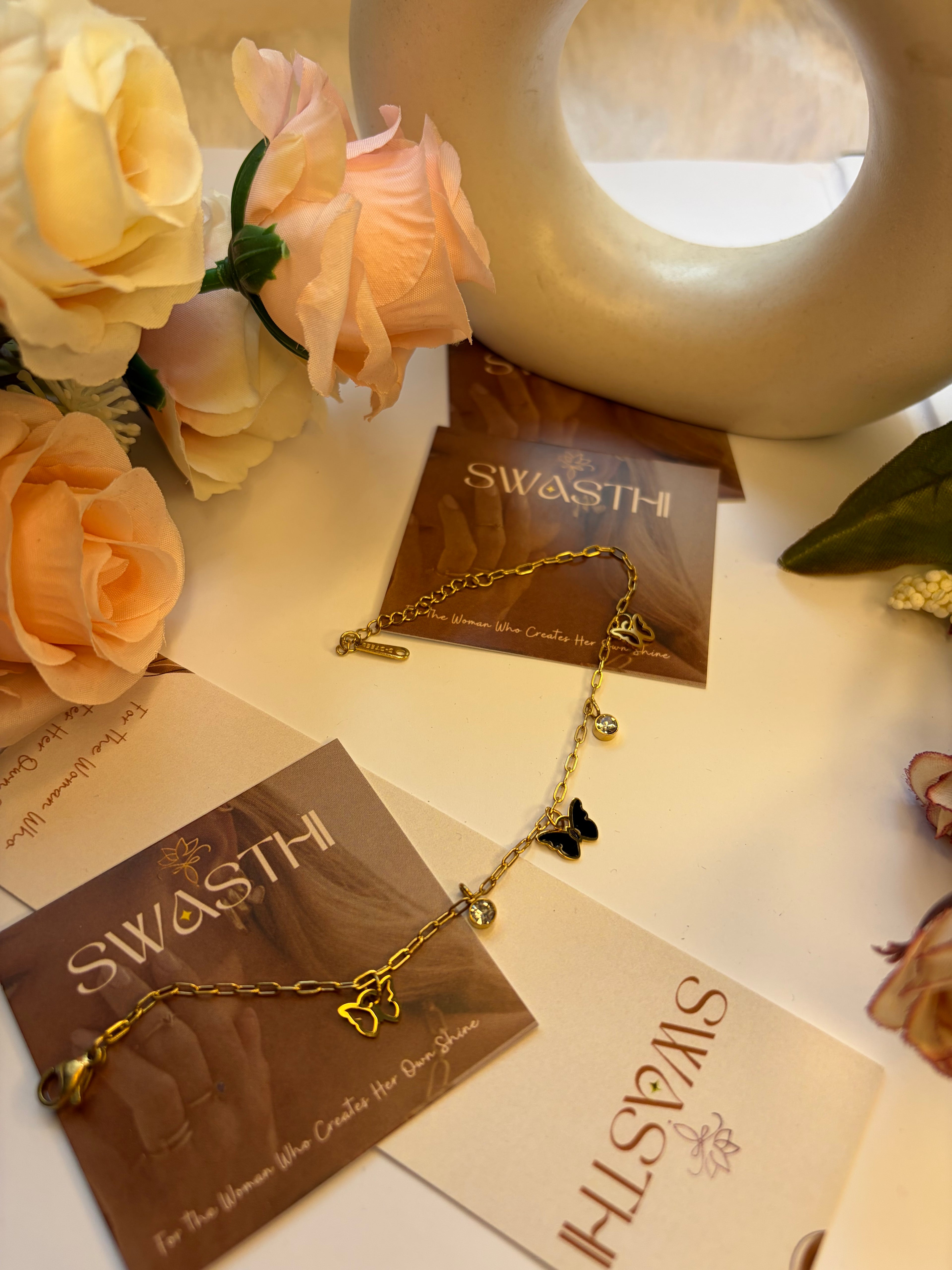 Anti Tarnish Butterfly Chain Braclet