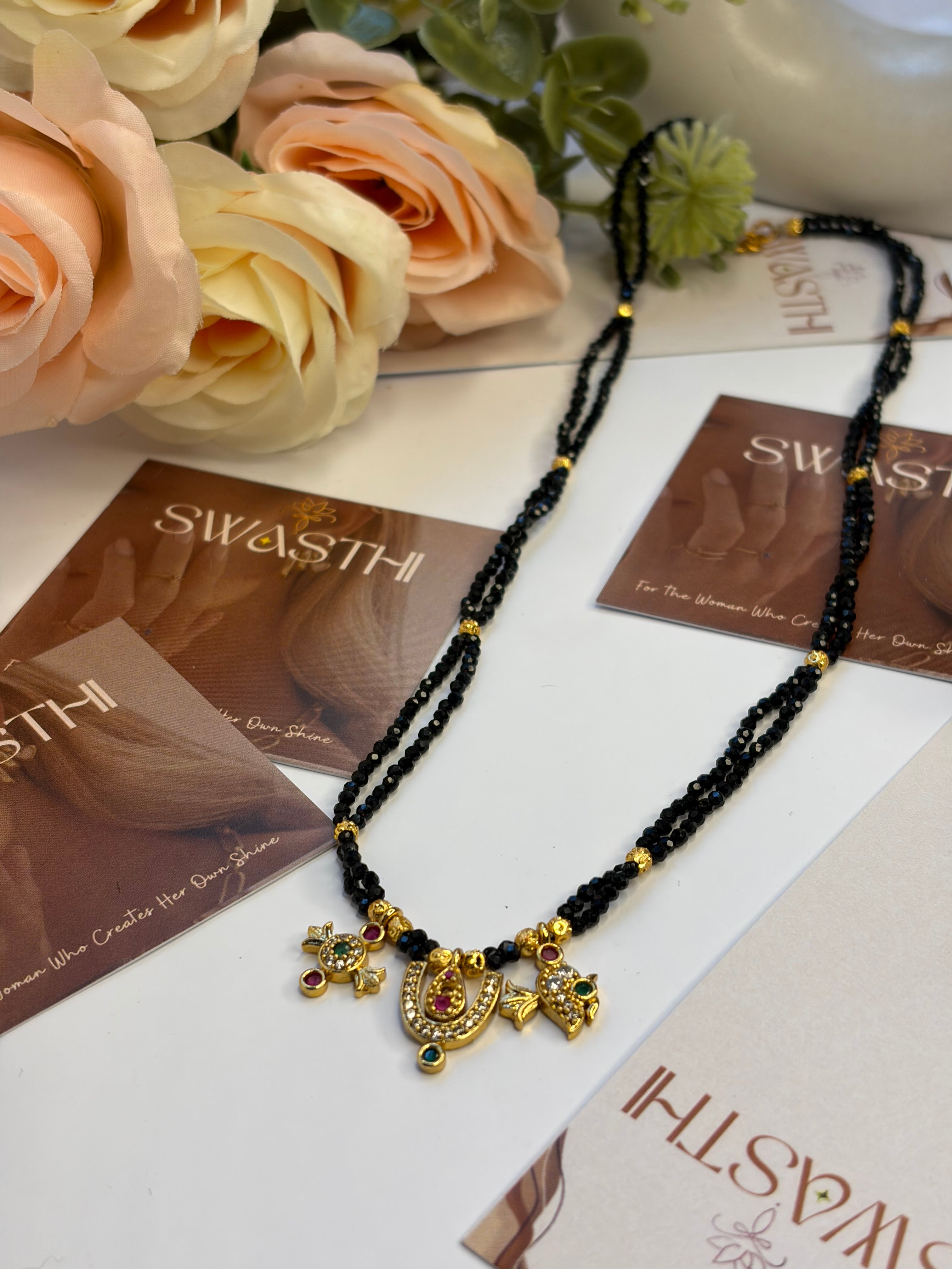 Shanku Chakra Namalu Black Beads