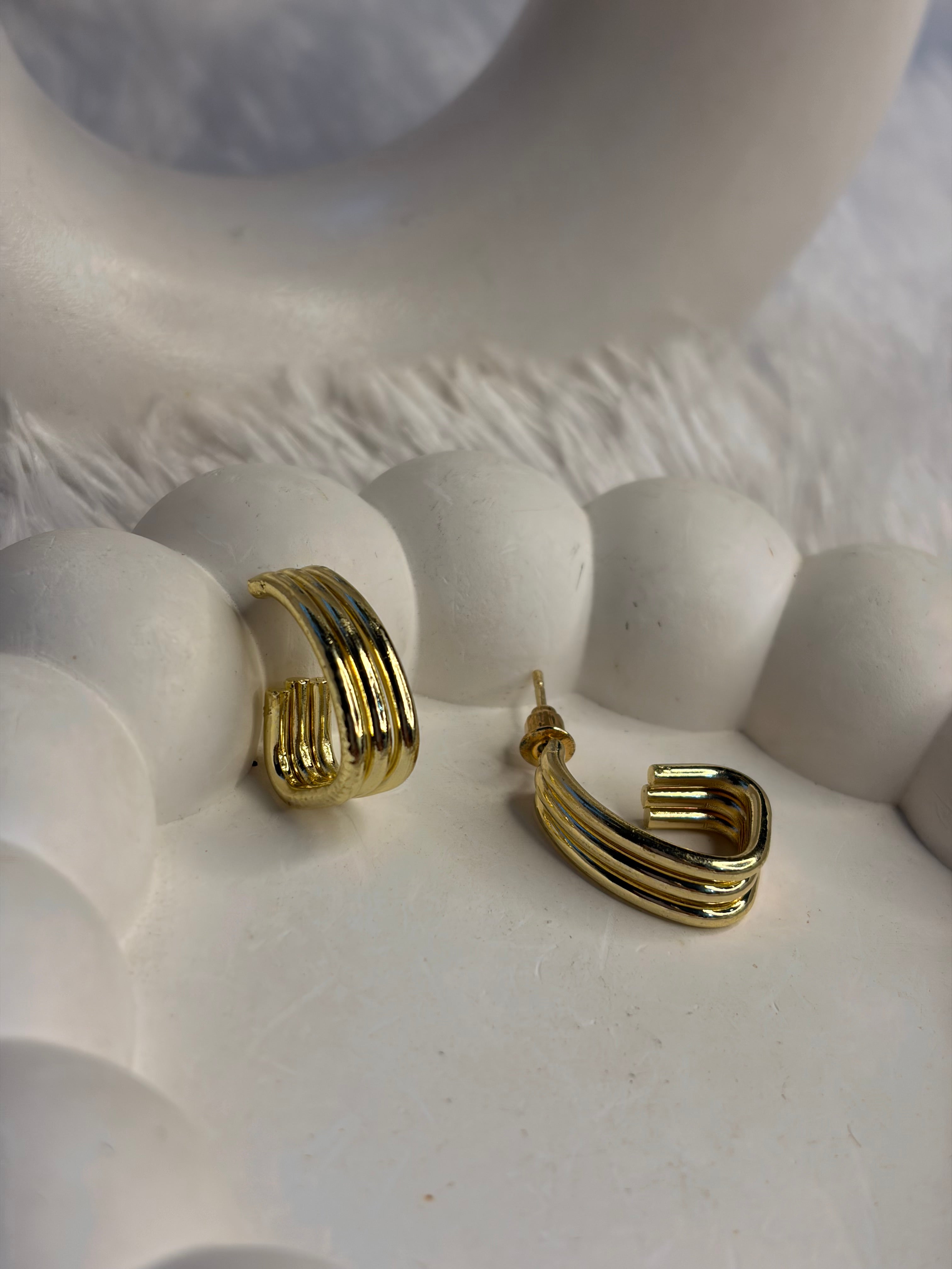 Anti Tarnish Half Ring Earrings