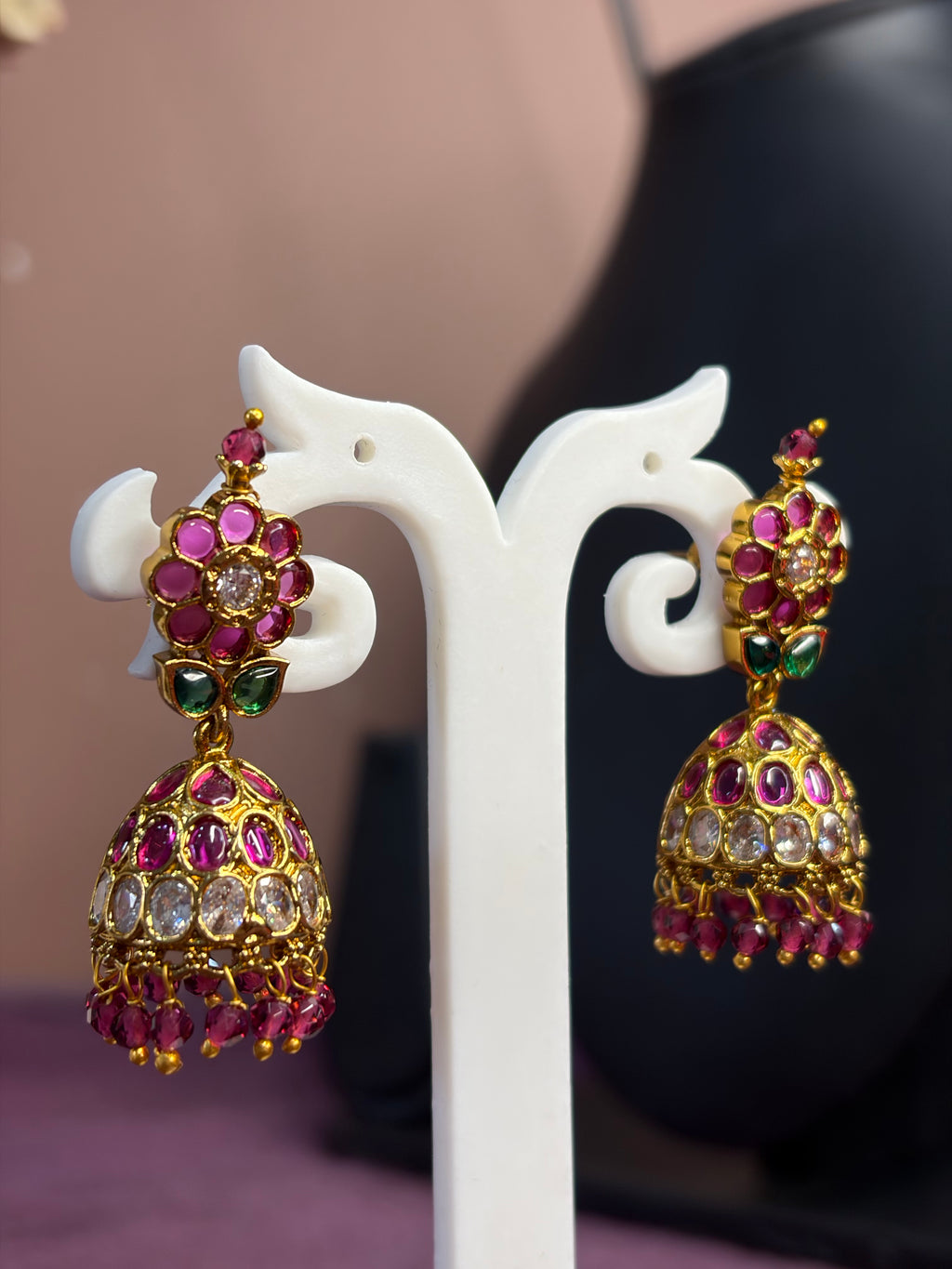 Traditional Jadau Kundan Earrings