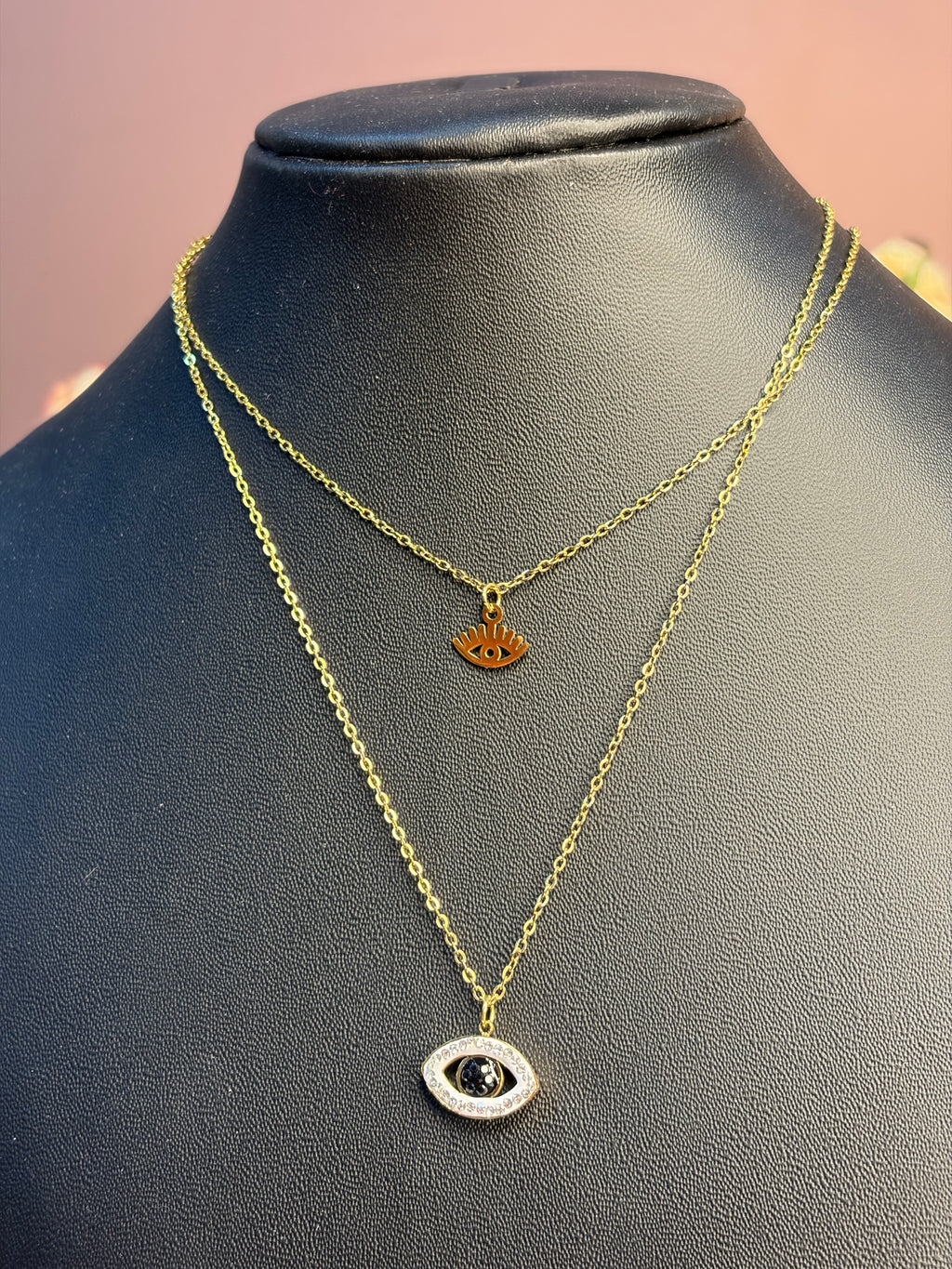 Double Layered Evil Eye Chain